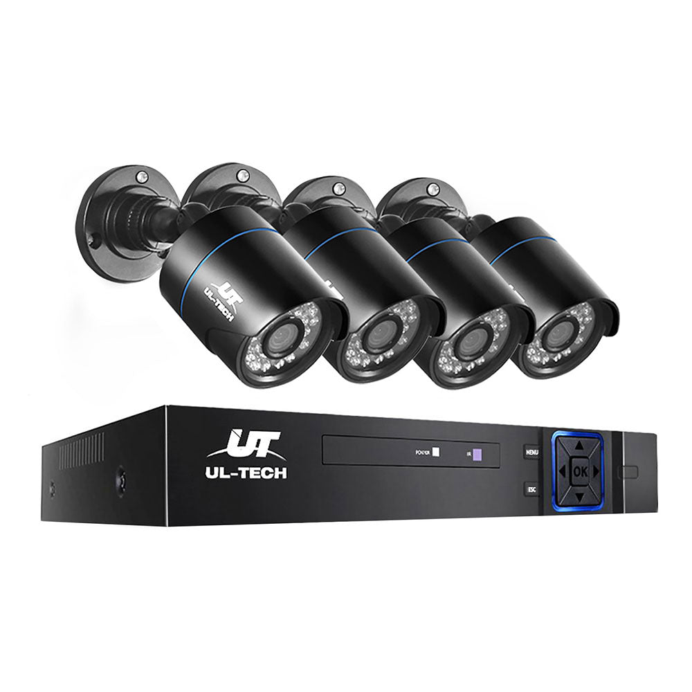 8Ch Dvr 4 Cameras High-Def Surveillance Combo