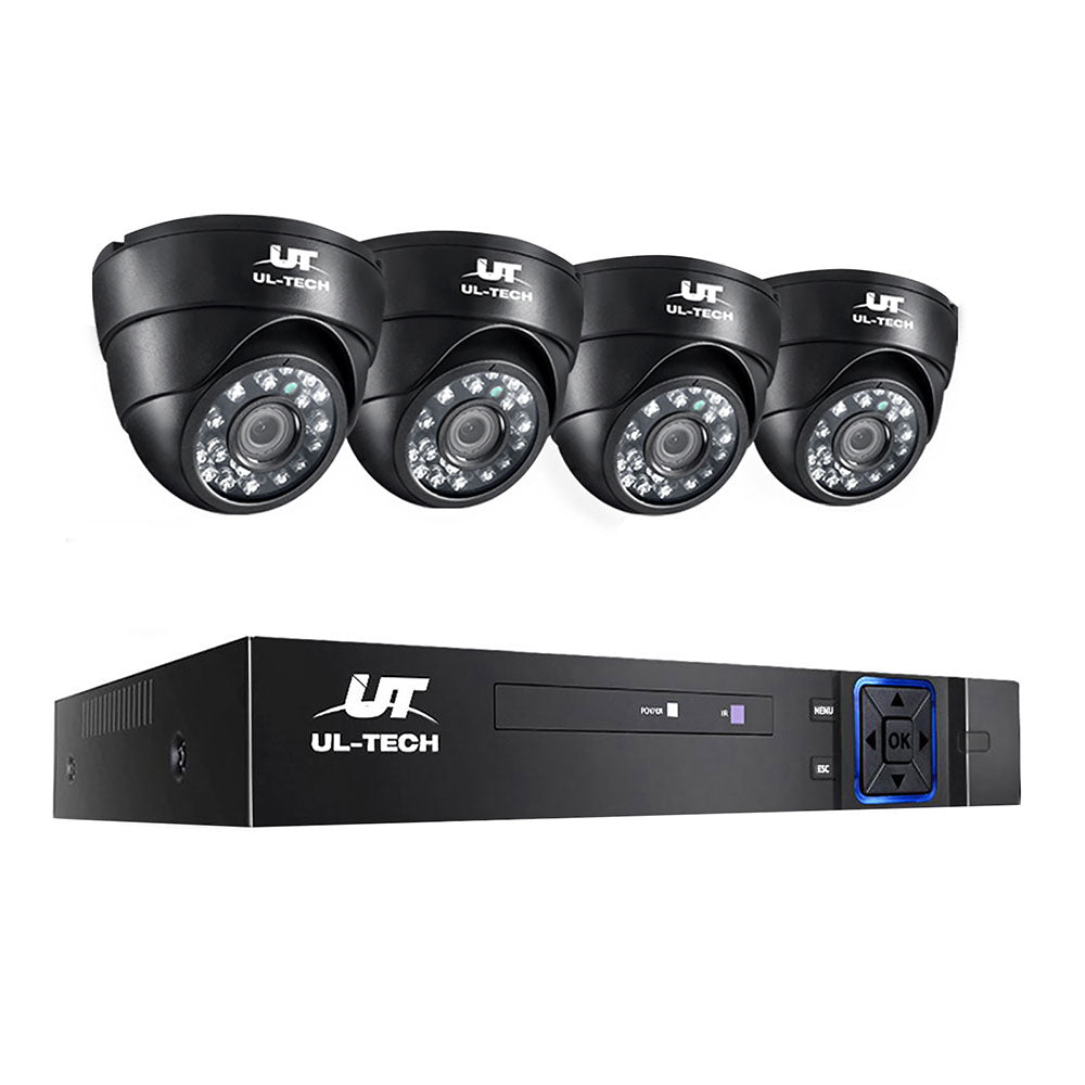 1080P CCTV Security System 8CH DVR 4 Cameras Night Vision Remote
