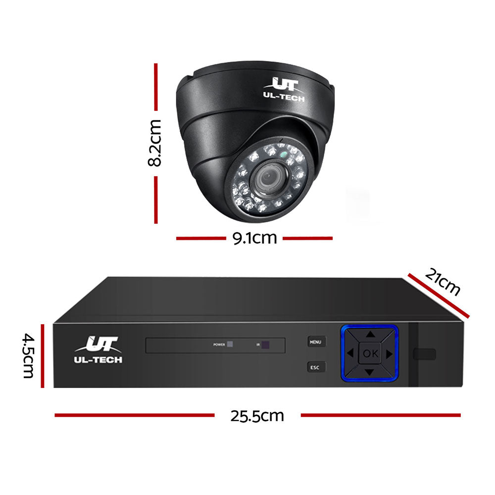 1080P CCTV Security System 8CH DVR 4 Cameras Night Vision Remote