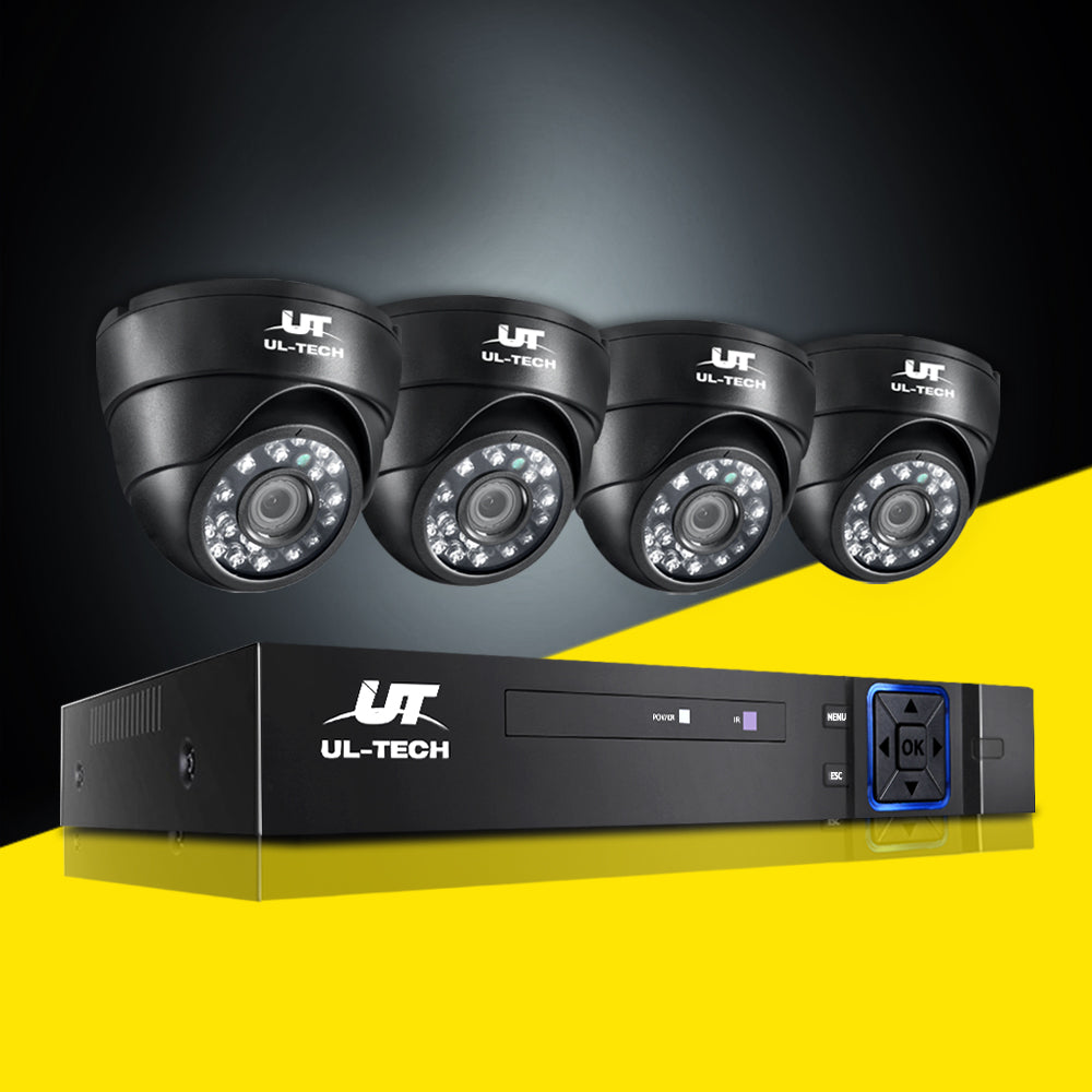 1080P CCTV Security System 8CH DVR 4 Cameras Night Vision Remote