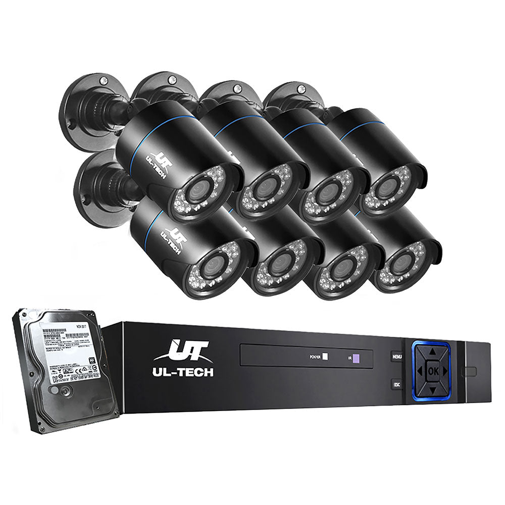 8 Camera CCTV System with 8CH DVR Enhanced Home Business Security Kit