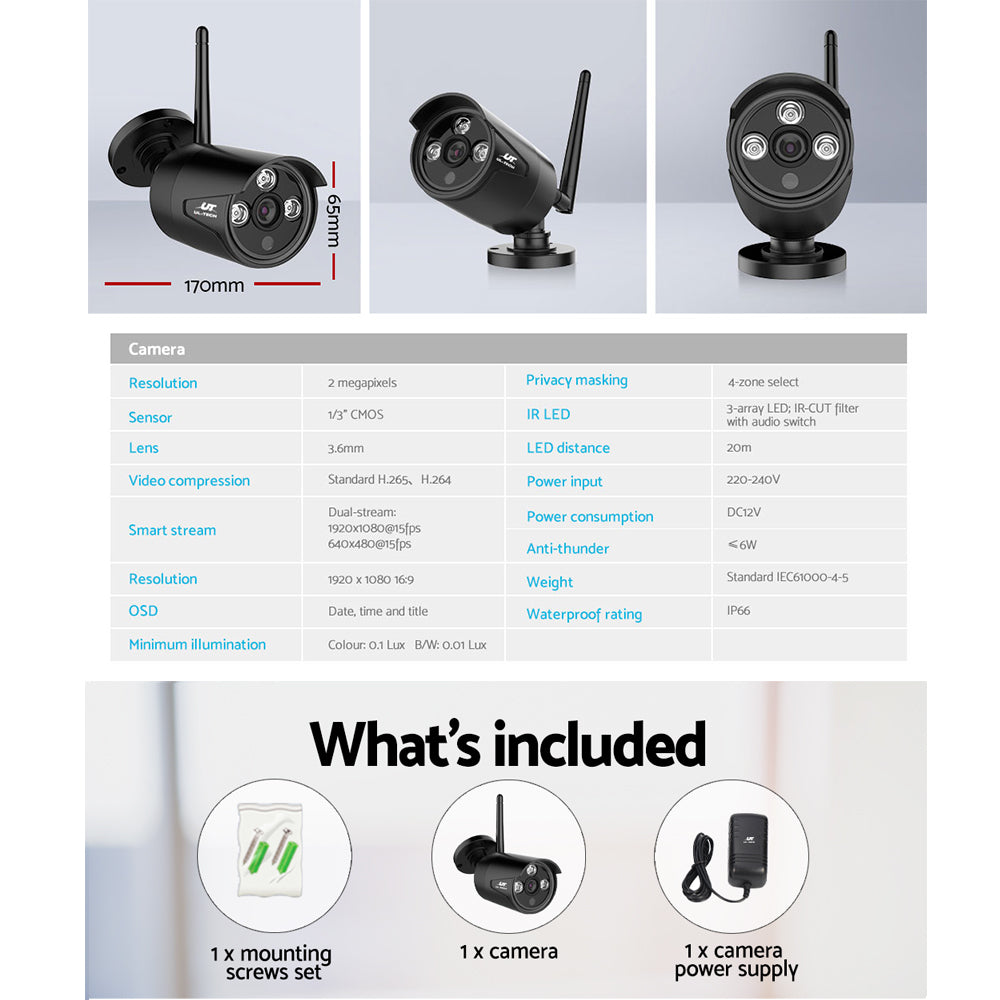 1080P Wireless Security Camera System IP CCTV Home