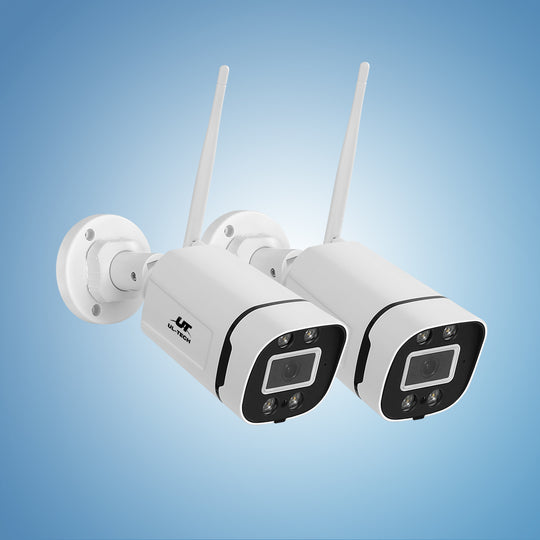 2 Camera Wireless CCTV System 3MP HD Security Kit Square