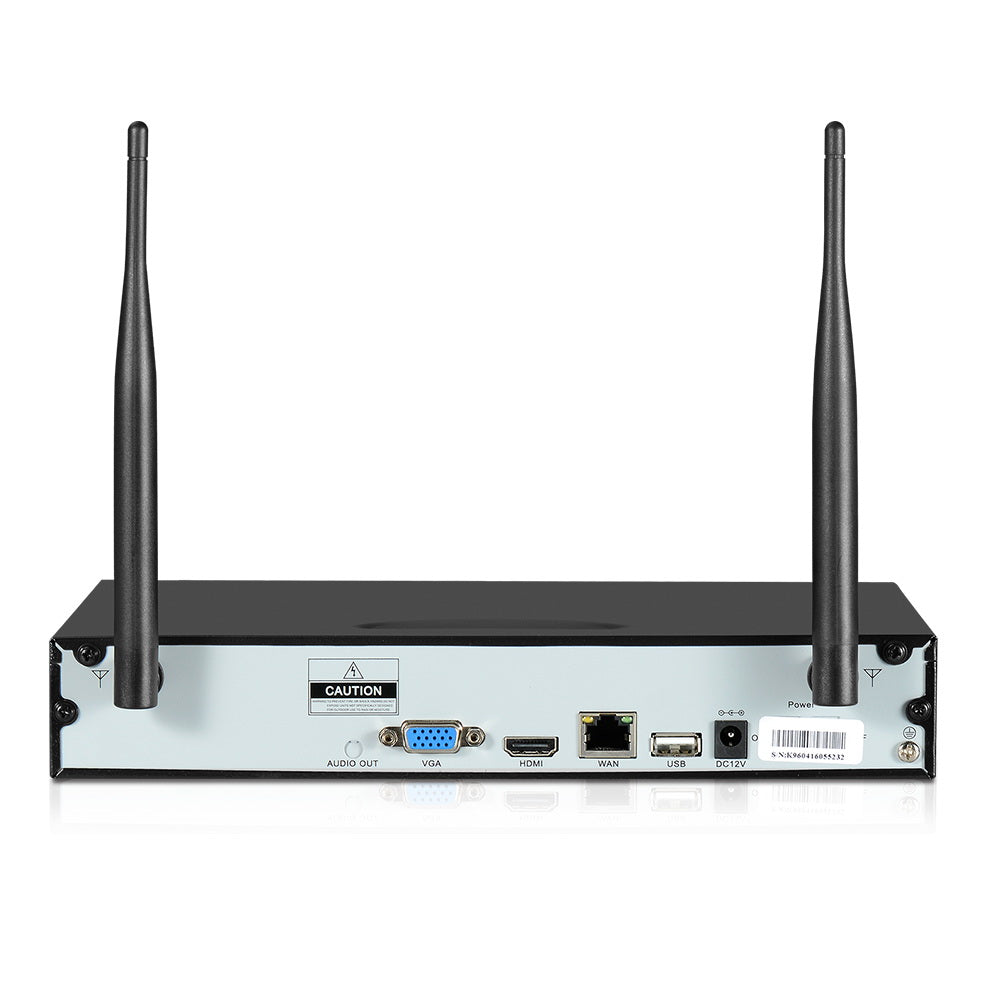 Wireless Cctv Security System 8Ch Nvr 3Mp 4 Bullet Cameras 2Tb