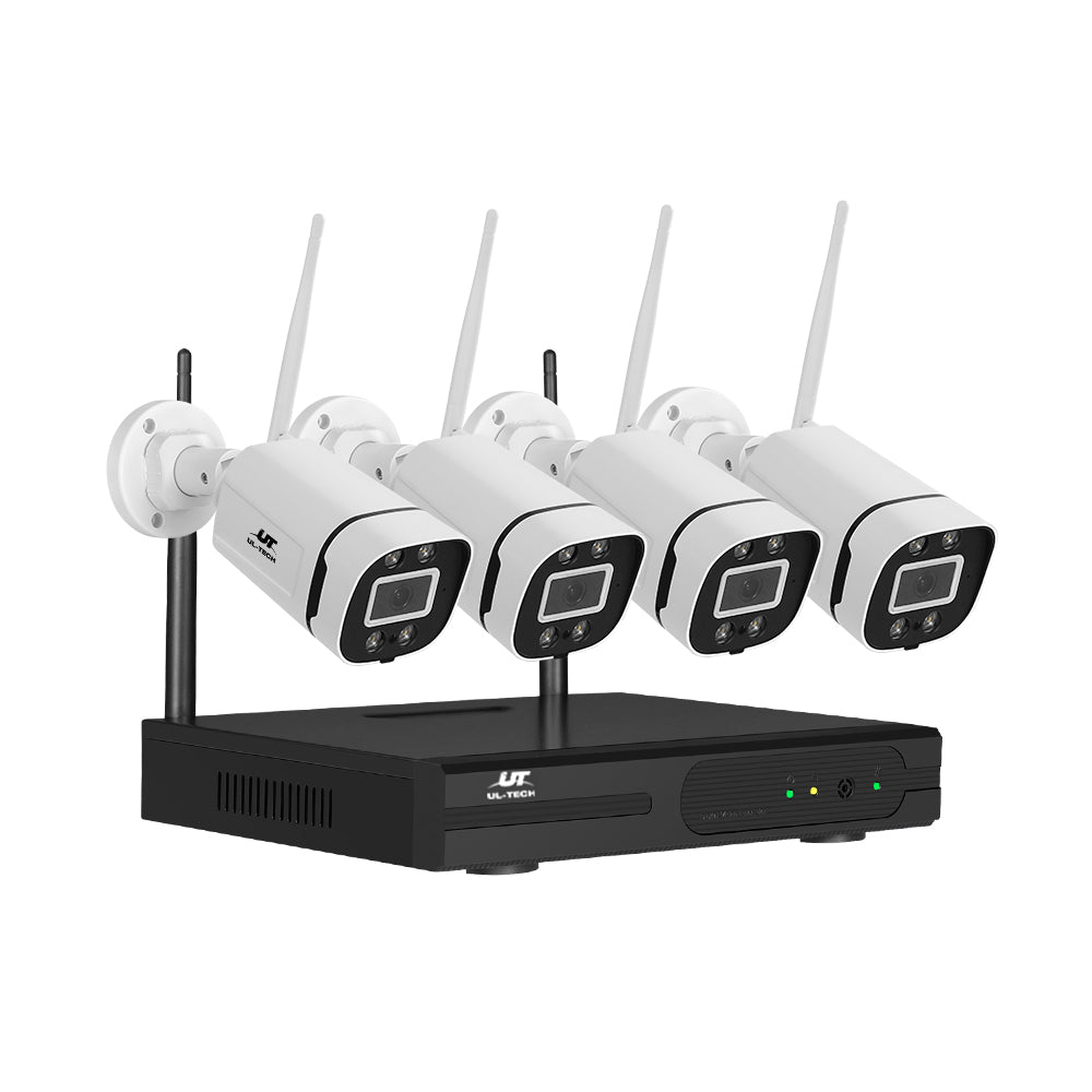 Wireless Cctv Security System 8Ch 3Mp 4 Square Camera