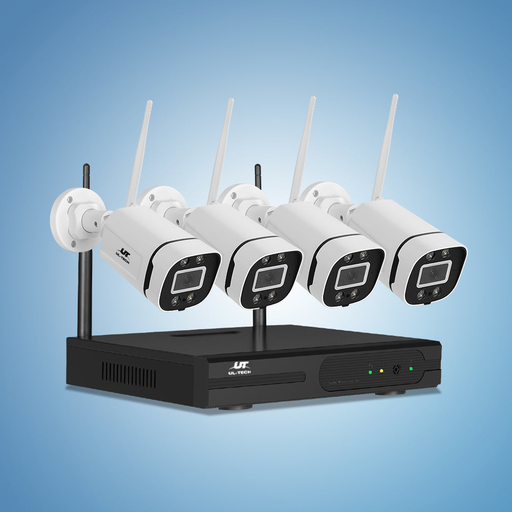 Wireless Cctv Security System 8Ch 3Mp 4 Square Camera