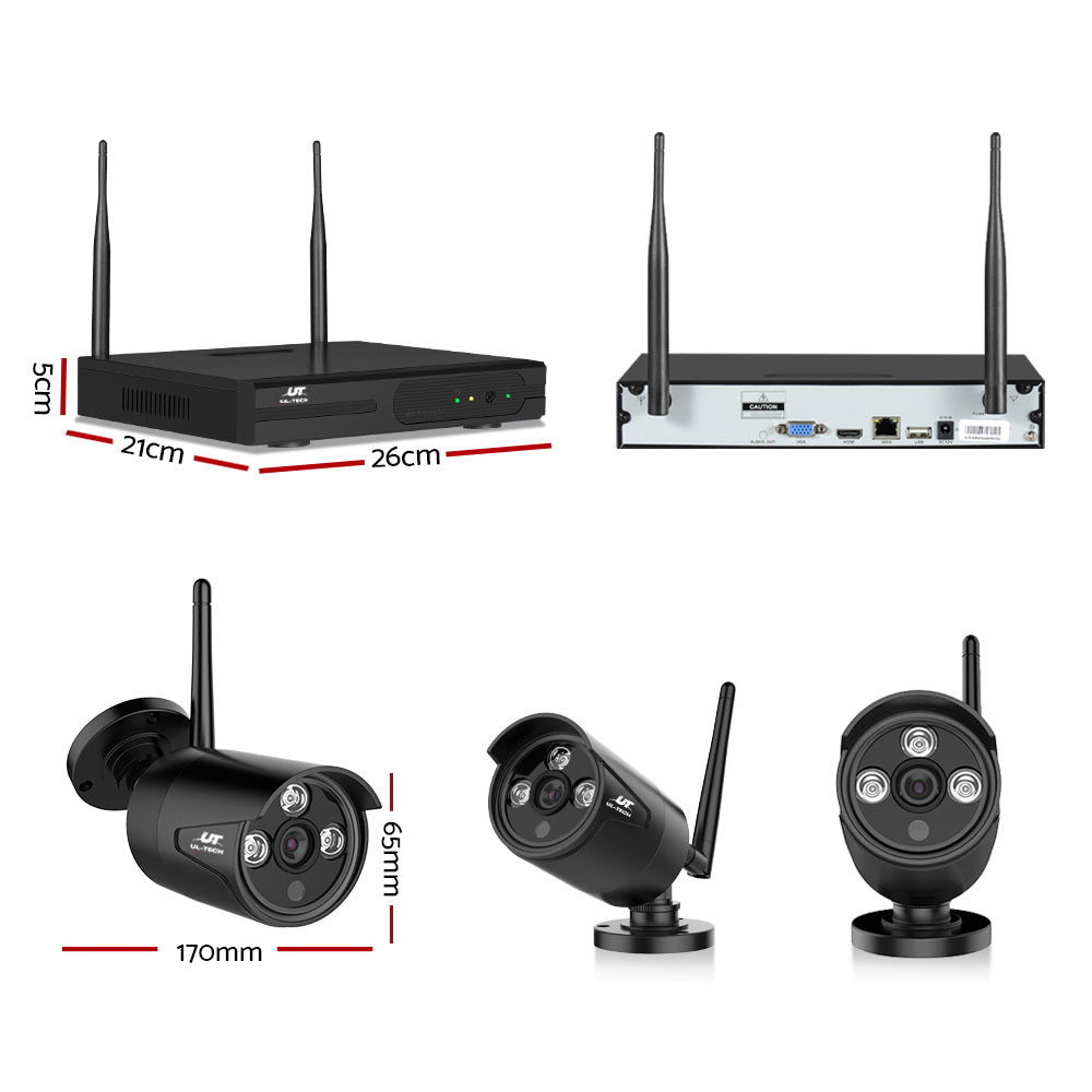 Wireless Cctv Security System 8Ch Nvr 3Mp 8 Bullet Cameras