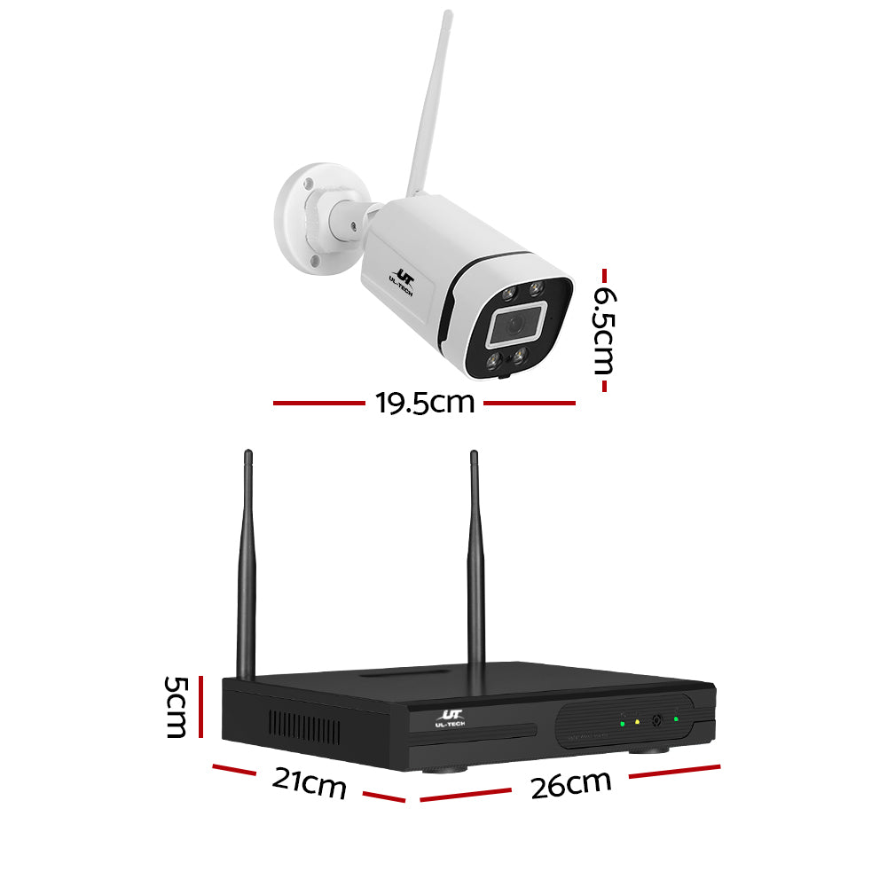 Wireless Cctv Security System 8Ch 3Mp 8 Square Cameras 2Tb