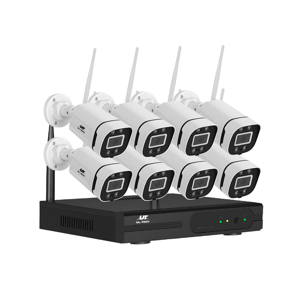 Wireless Cctv Security System 8Ch 3Mp 8 Square Cameras