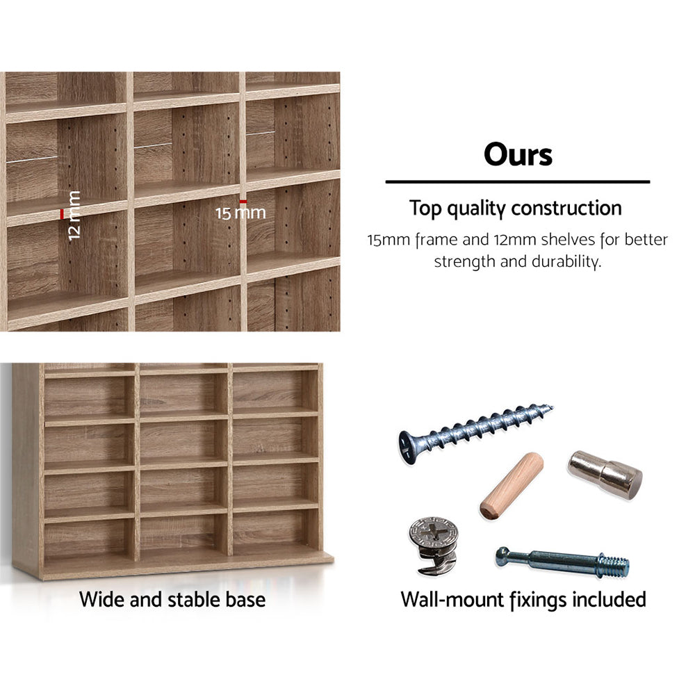 Bookshelf Cd Storage Rack - Bert Oak | Bookcases & Shelves