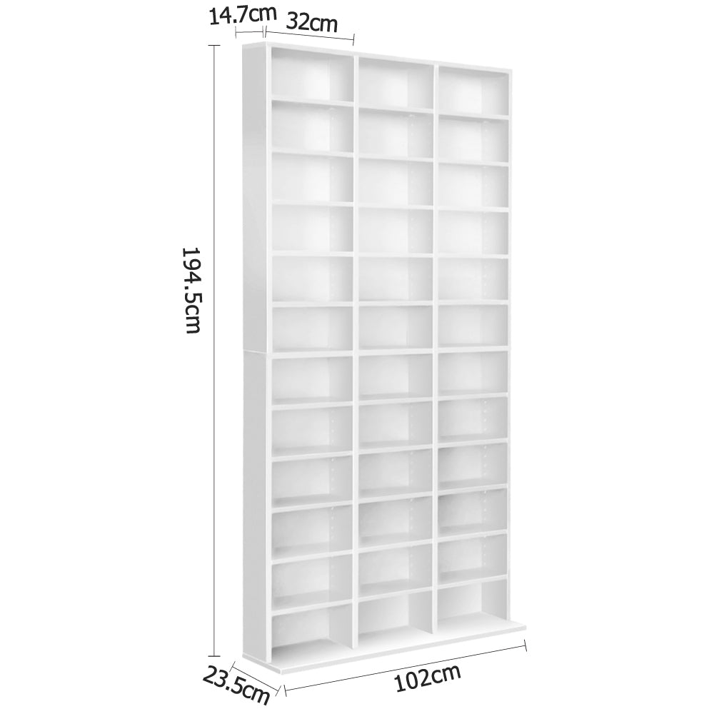 Bookshelf Cd Storage Rack - Bert White