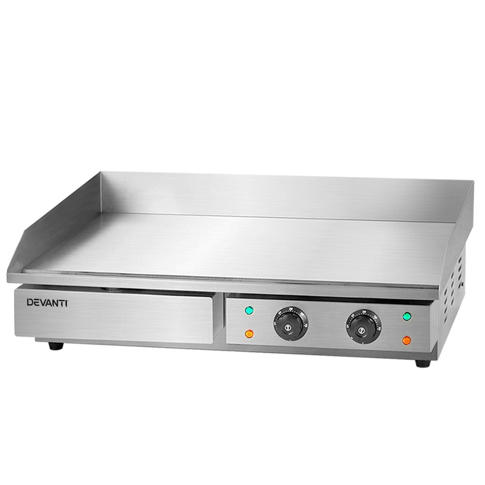 Commercial Electric Griddle 73Cm BBQ Grill Hot Plate Stainless Steel  4400W