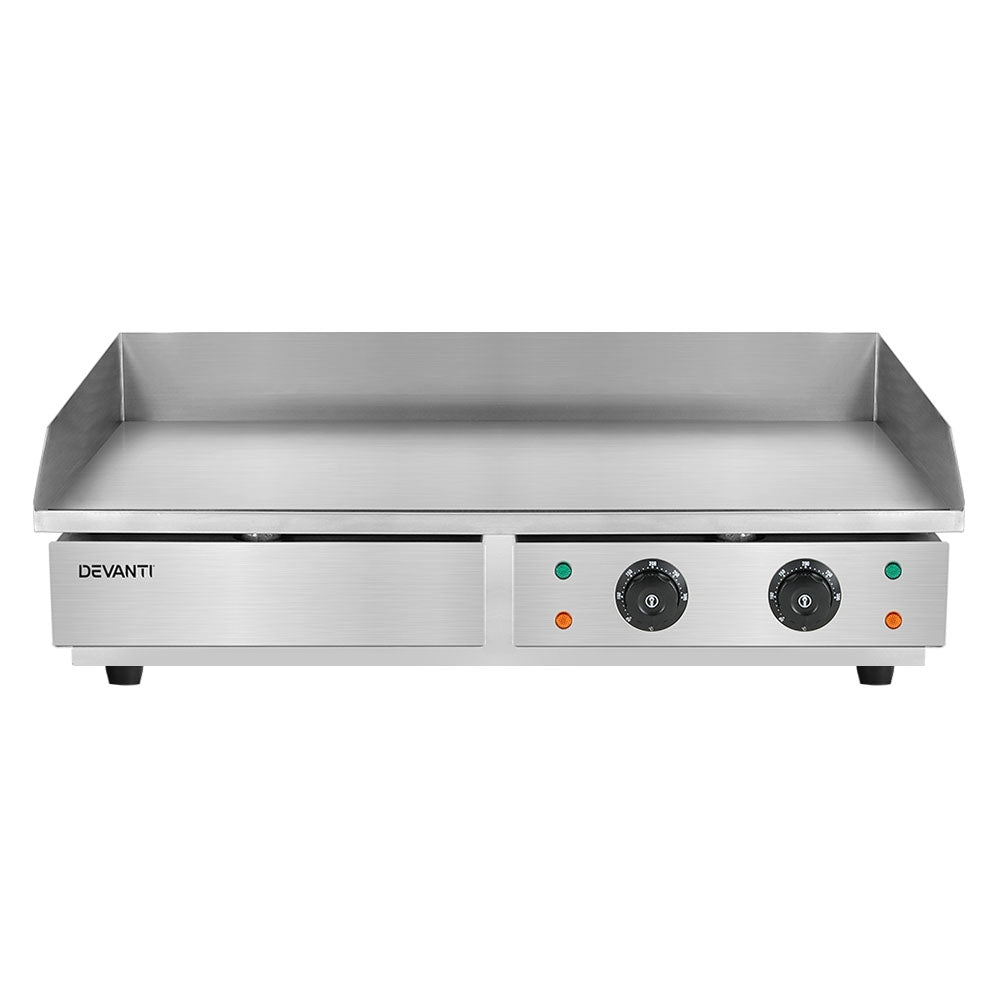 Commercial Electric Griddle 73Cm BBQ Grill Hot Plate Stainless Steel  4400W