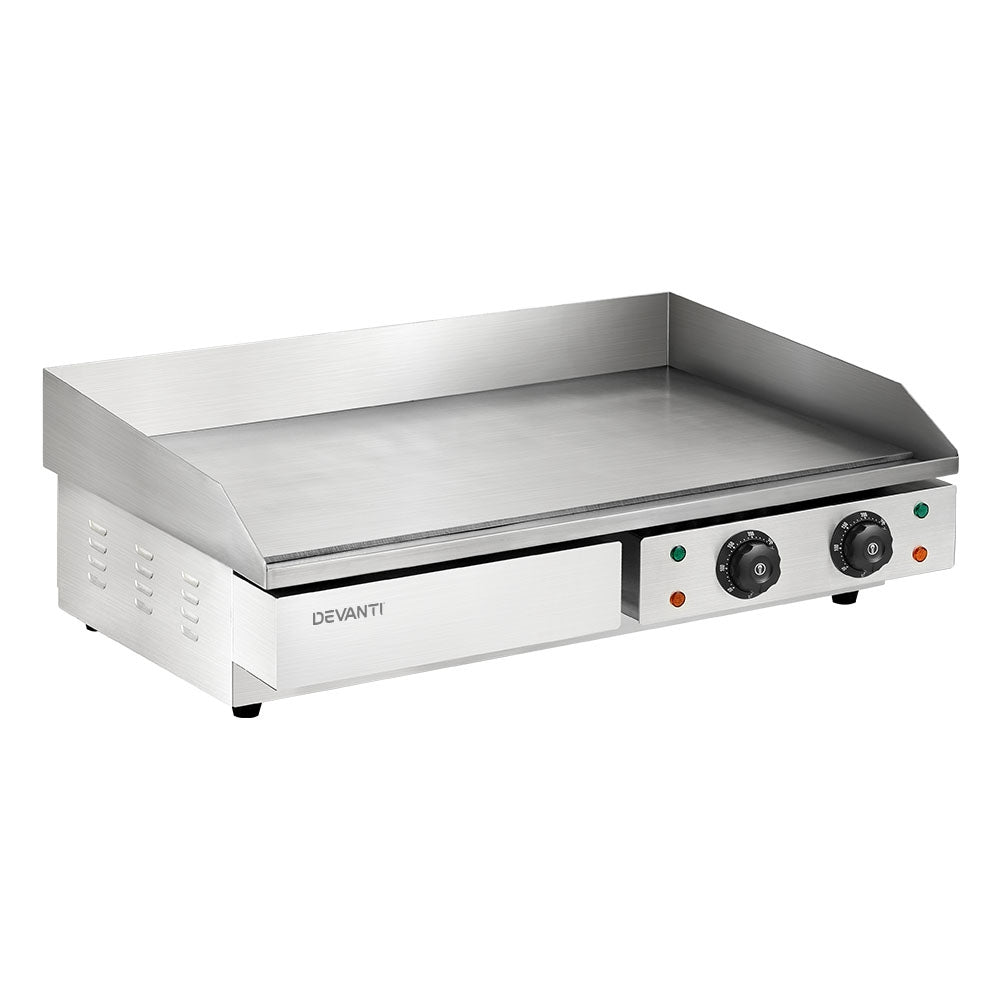 Commercial Electric Griddle 73Cm BBQ Grill Hot Plate Stainless Steel  4400W