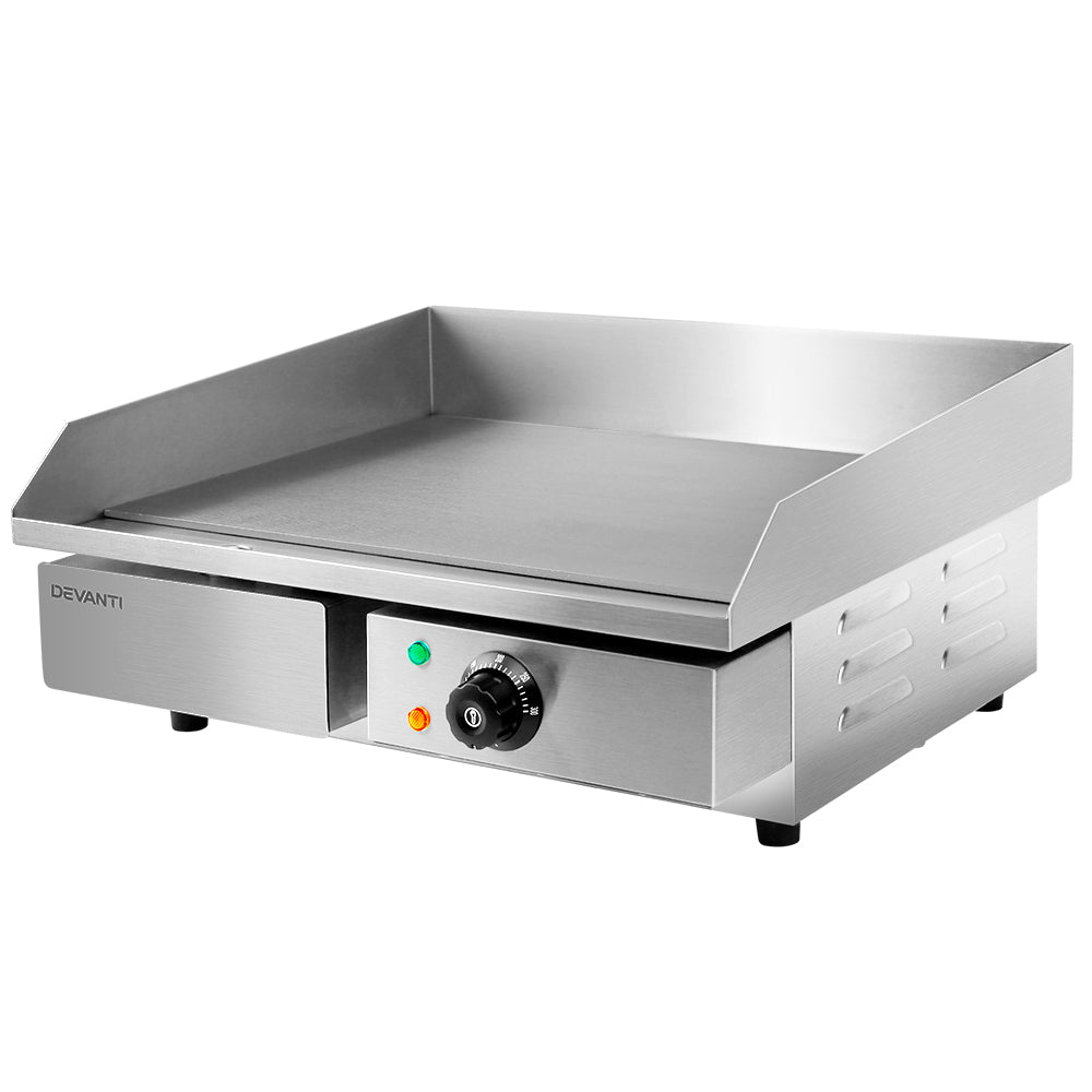 Commercial Electric Griddle 55cm BBQ Grill Plate 3000W Flat Top Cooktop