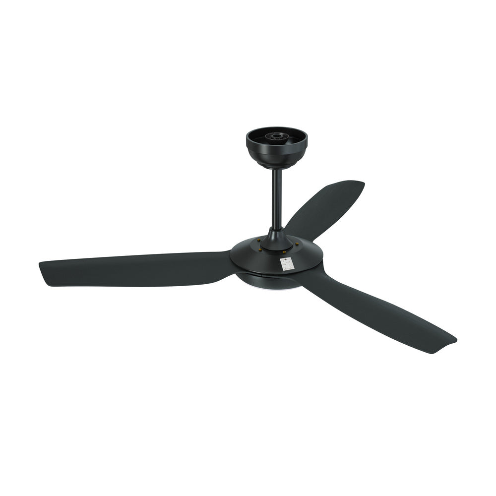 52" Ceiling Fan with Light DC Remote Control 5 Speed Black/Wood
