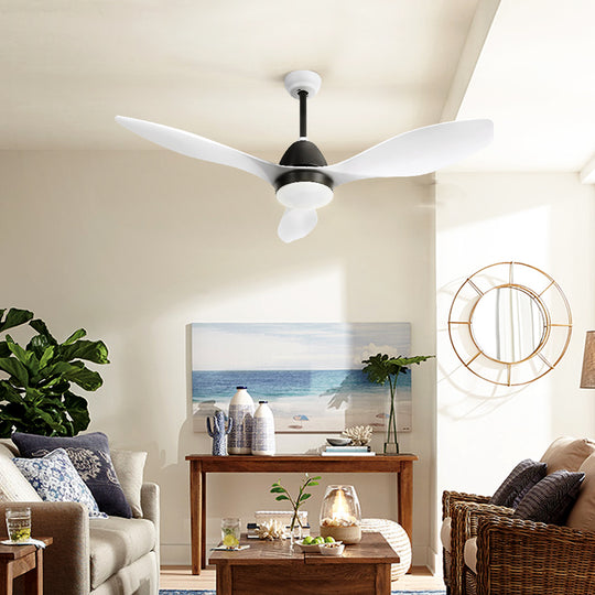 48'' Ceiling Fan Dc Motor W/Light W/Remote - White - Quot Led Timer Reverse