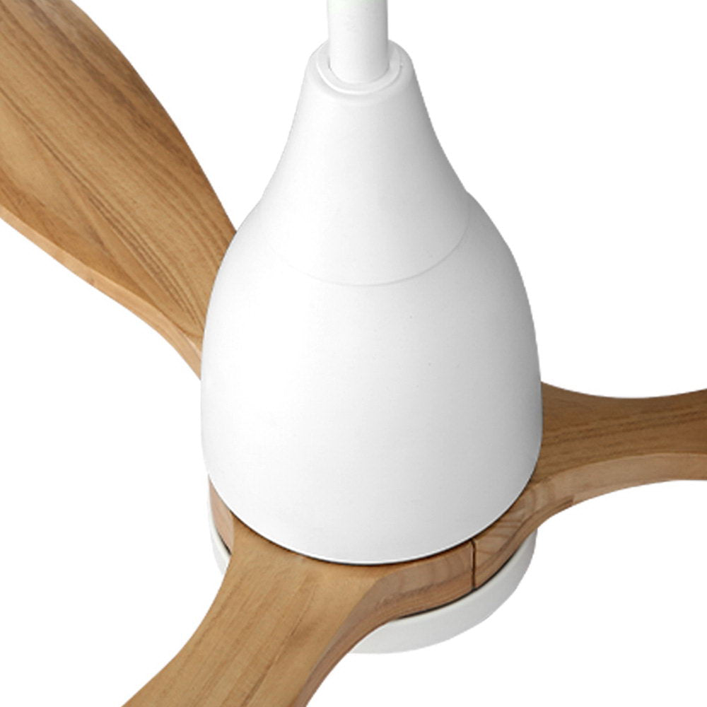 52'' Ceiling Fan Ac Motor W/Light W/Remote - Light Wood