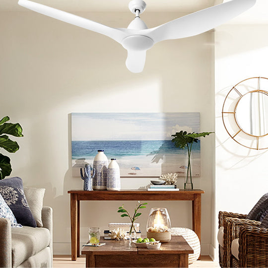 64'' Ceiling Fan Dc Motor W/Light W/Remote - White - Quot Led Timer Reverse