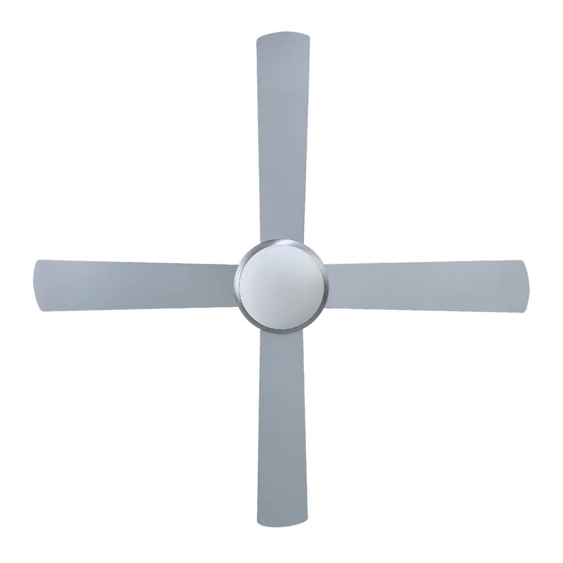 Silver colour - 52'' Ceiling Fan Ac Motor W/Light W/Remote - Silver