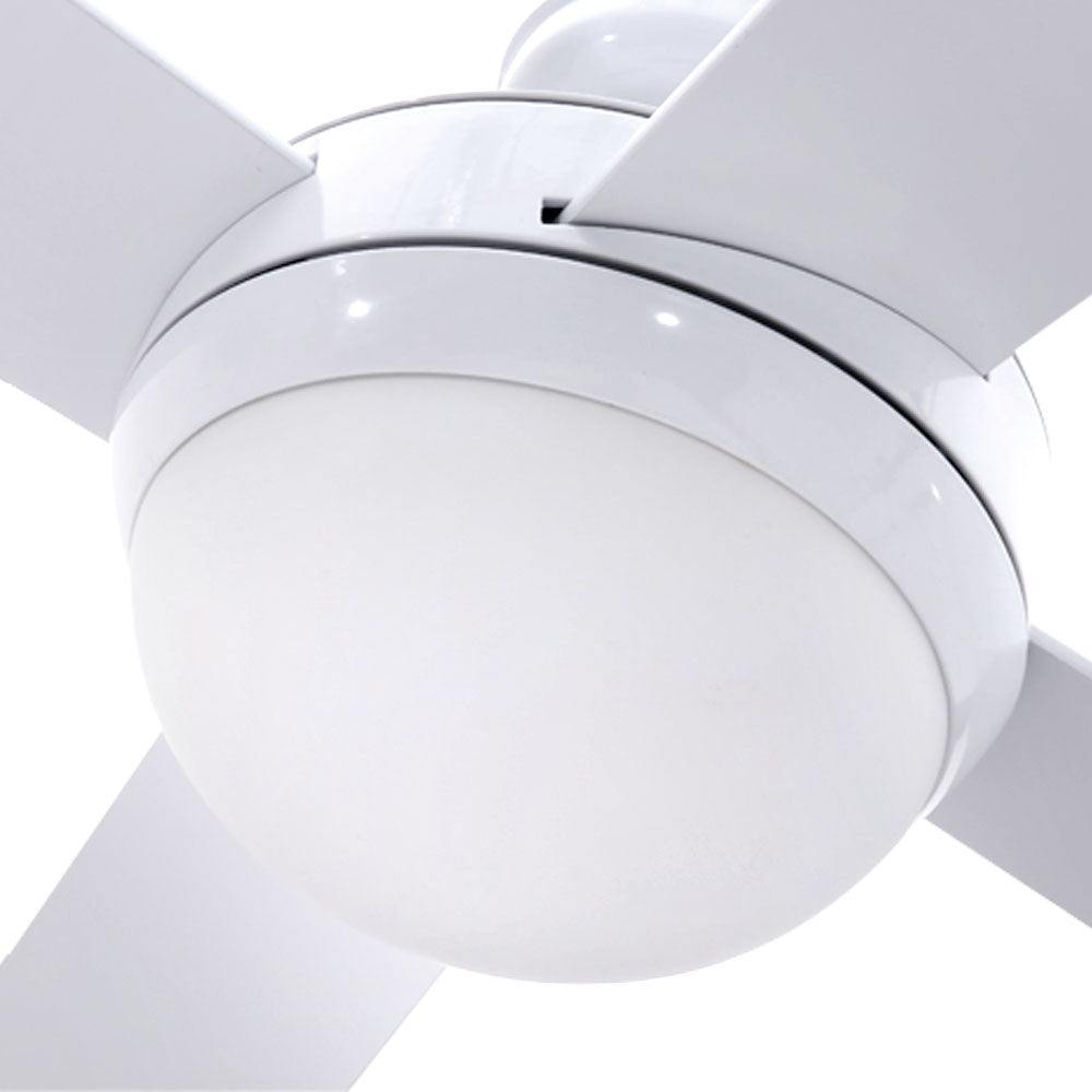 52" Ceiling Fan AC Motor with Light and Remote Control White