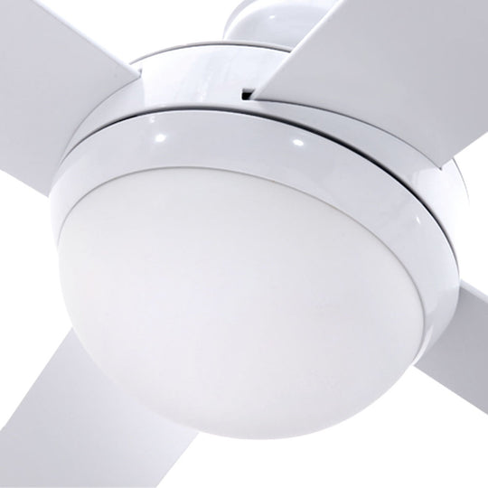 52" Ceiling Fan AC Motor with Light and Remote Control White