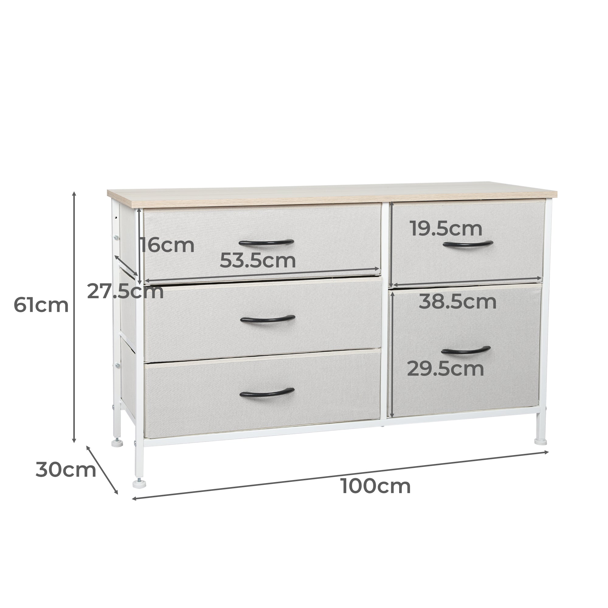 Ergonomic Storage Cabinet Tower Chest of Beige  Scandi Inspired | id4