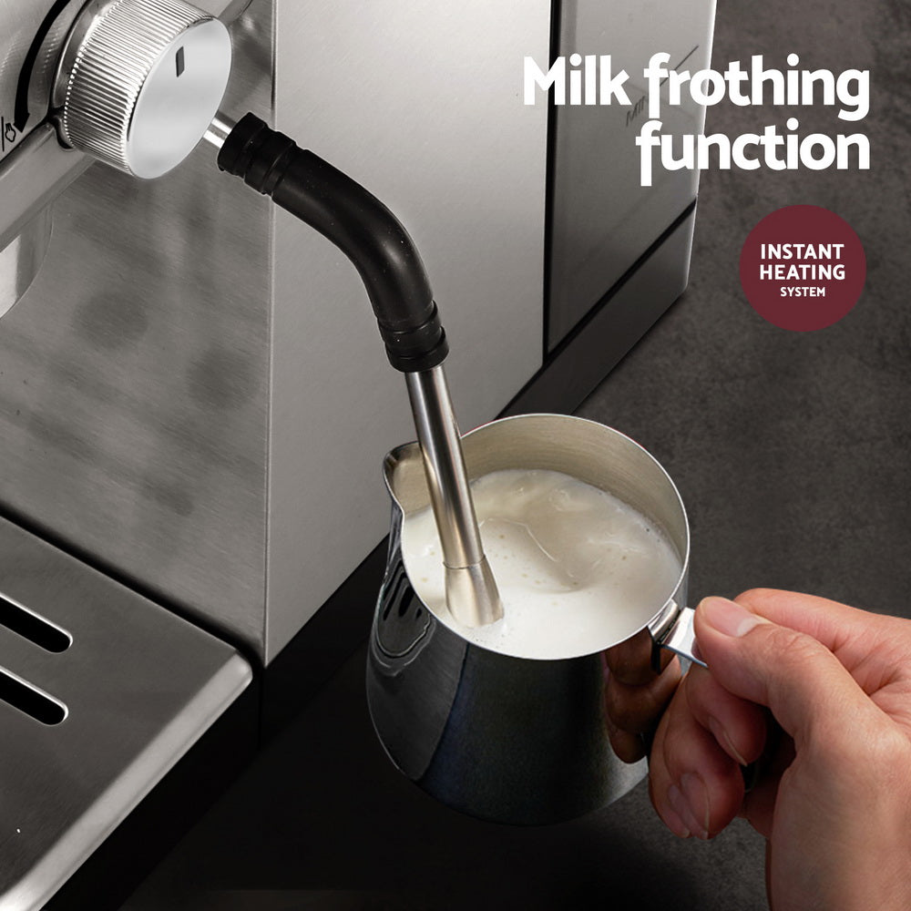 Devanti Coffee Machine Espresso Maker 20 Bar Milk Frother Cappuccino