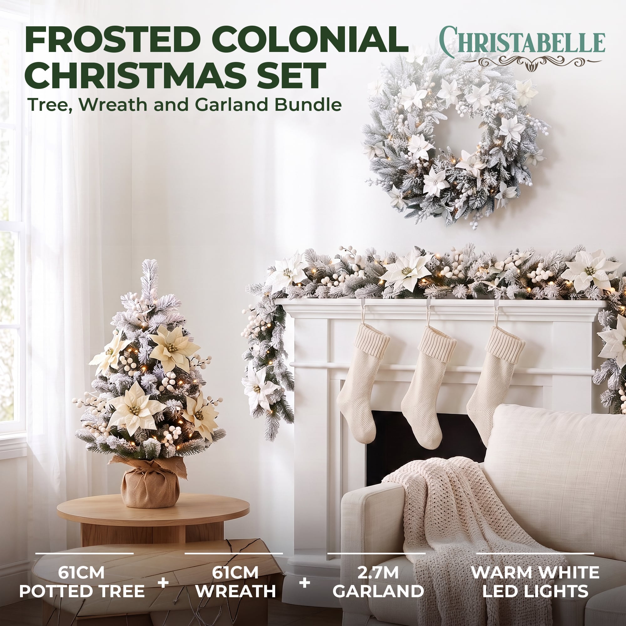 Frosted Christmas 3pc Set