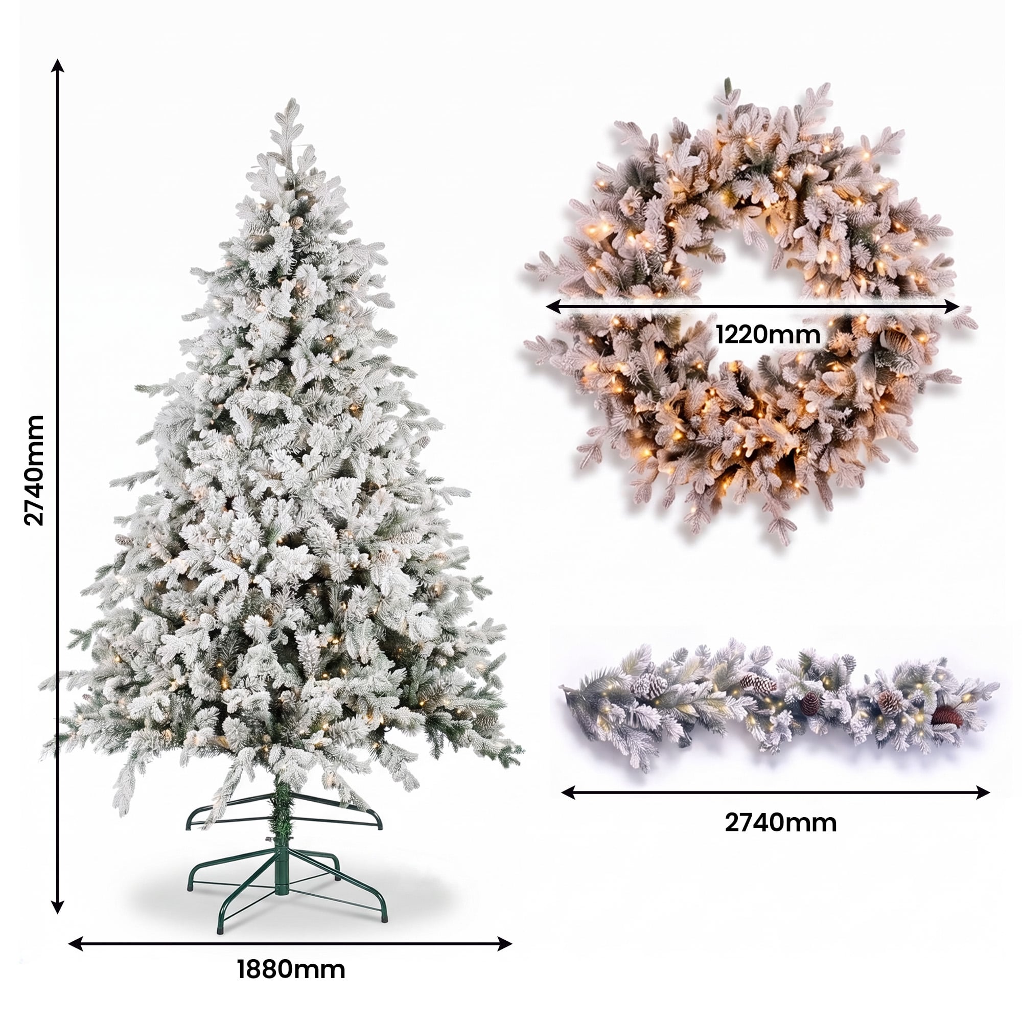 Pre Lit Christmas Tree 9ft Natural