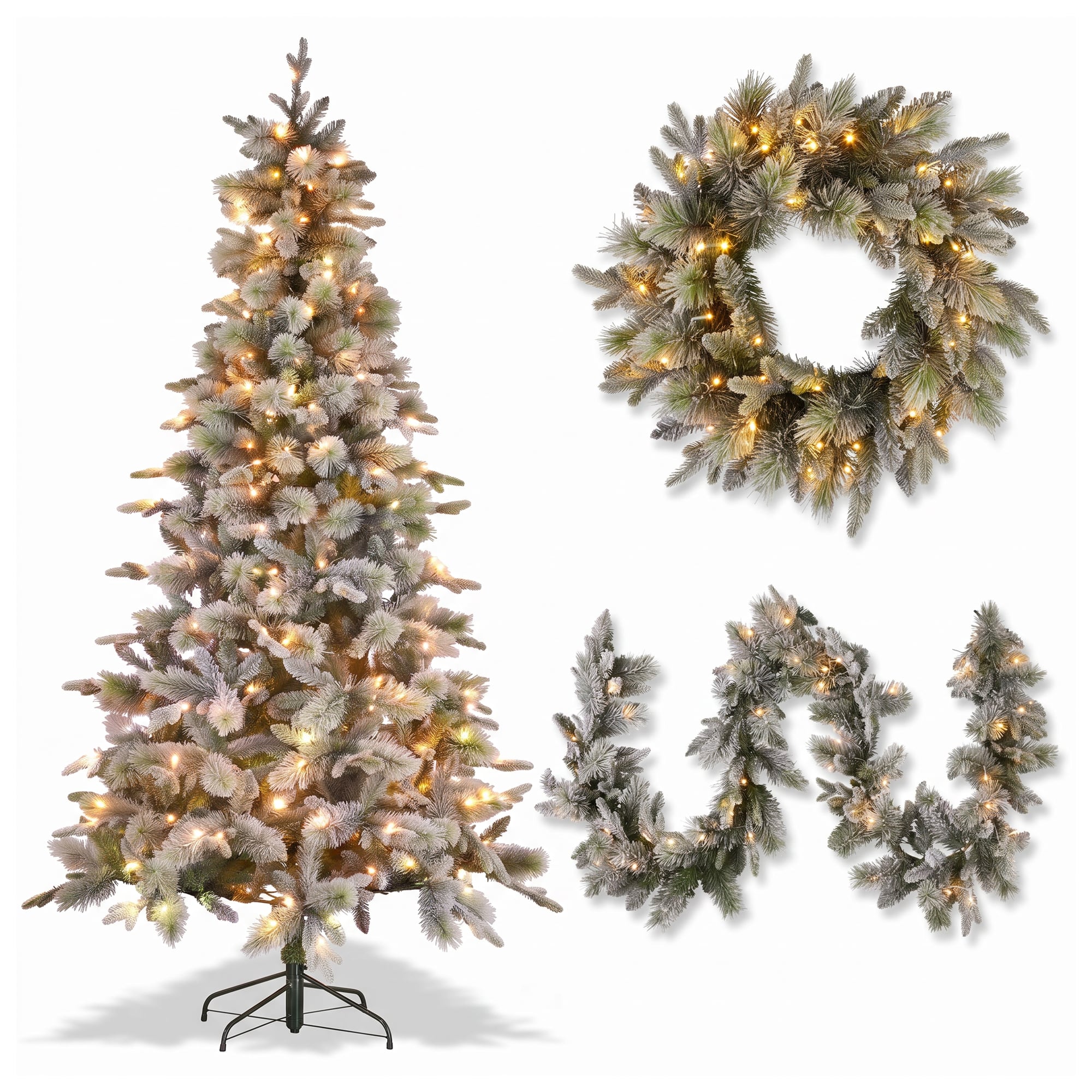 Snowy Christmas Tree Set
