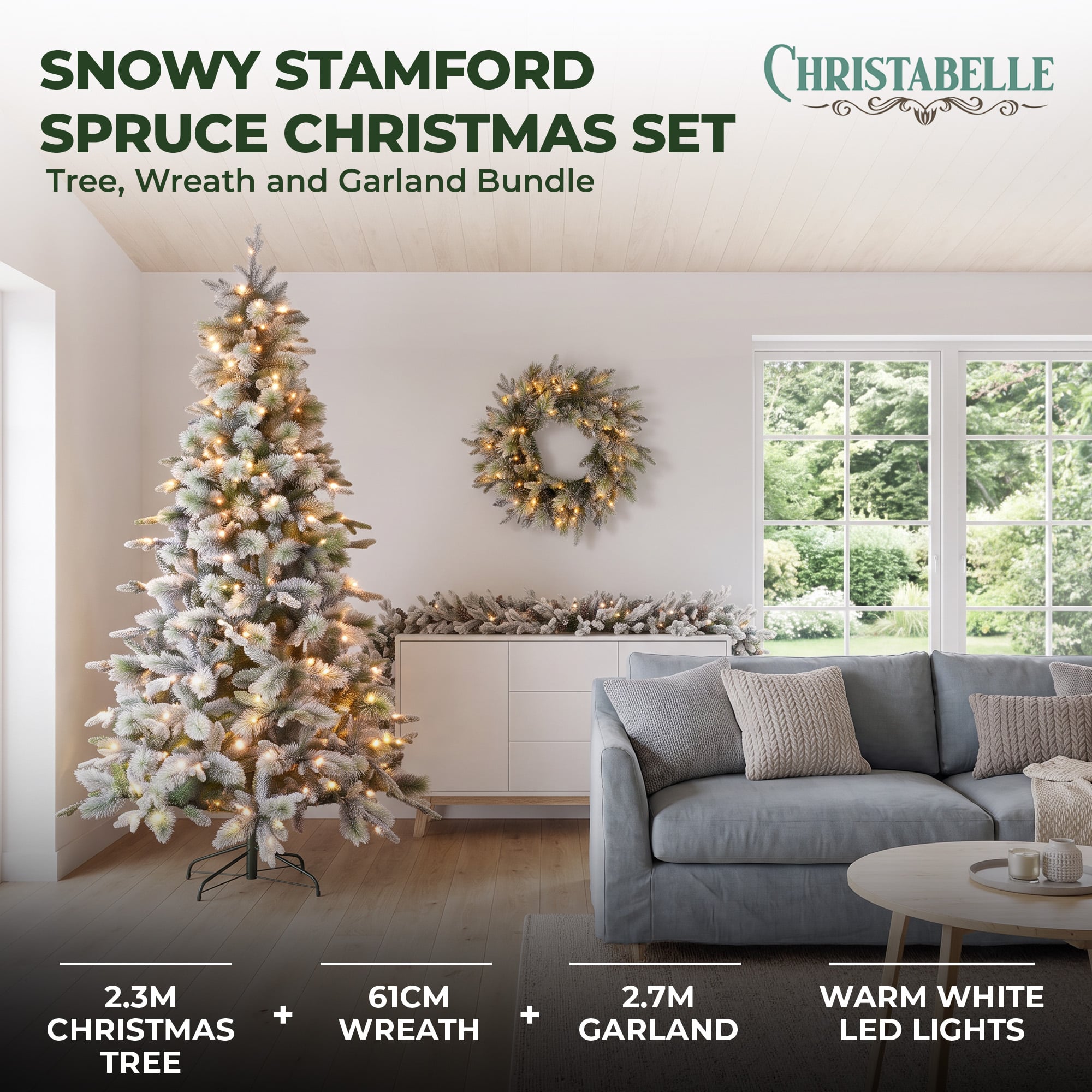 Snowy Christmas Tree Set