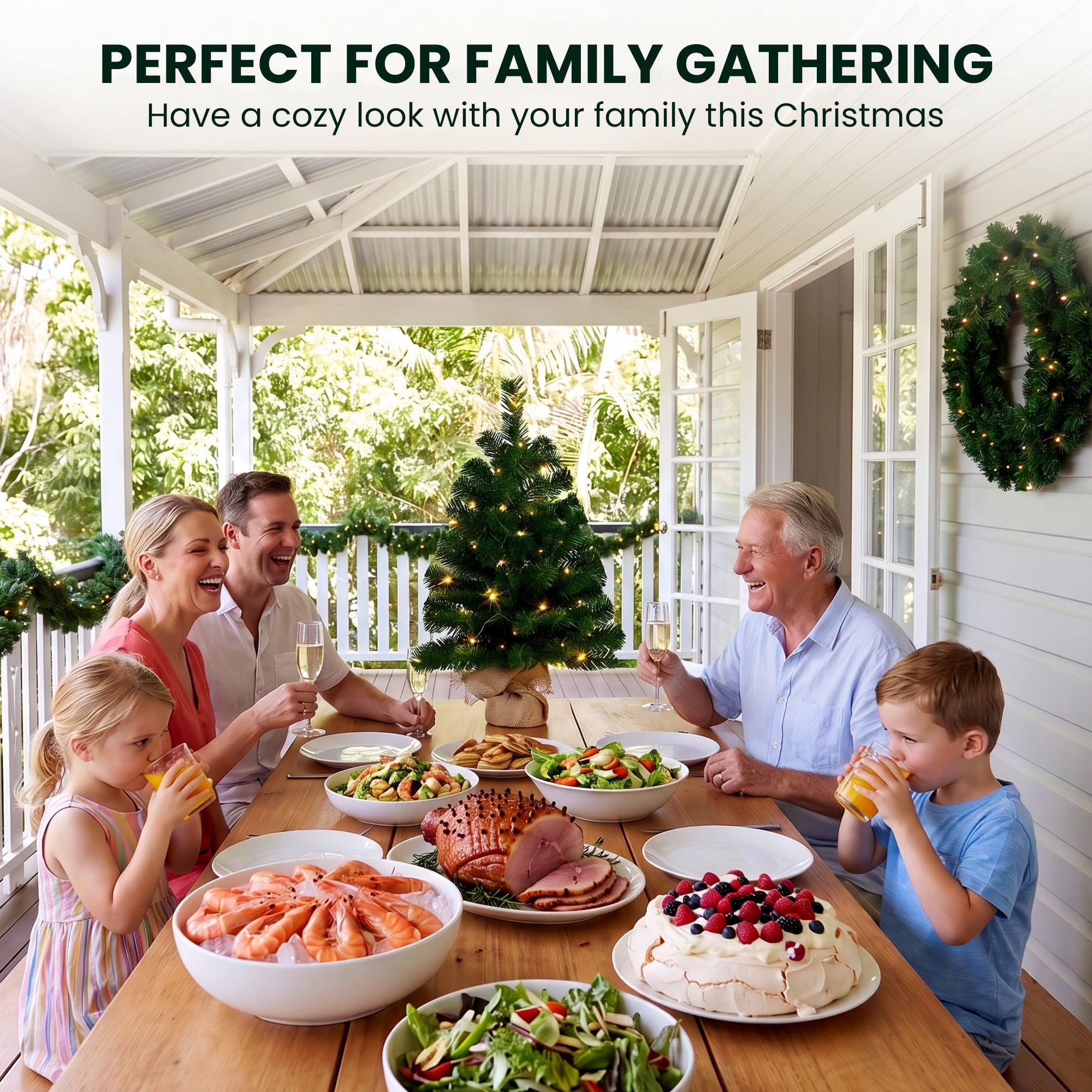 Green Christmas Set Steel
