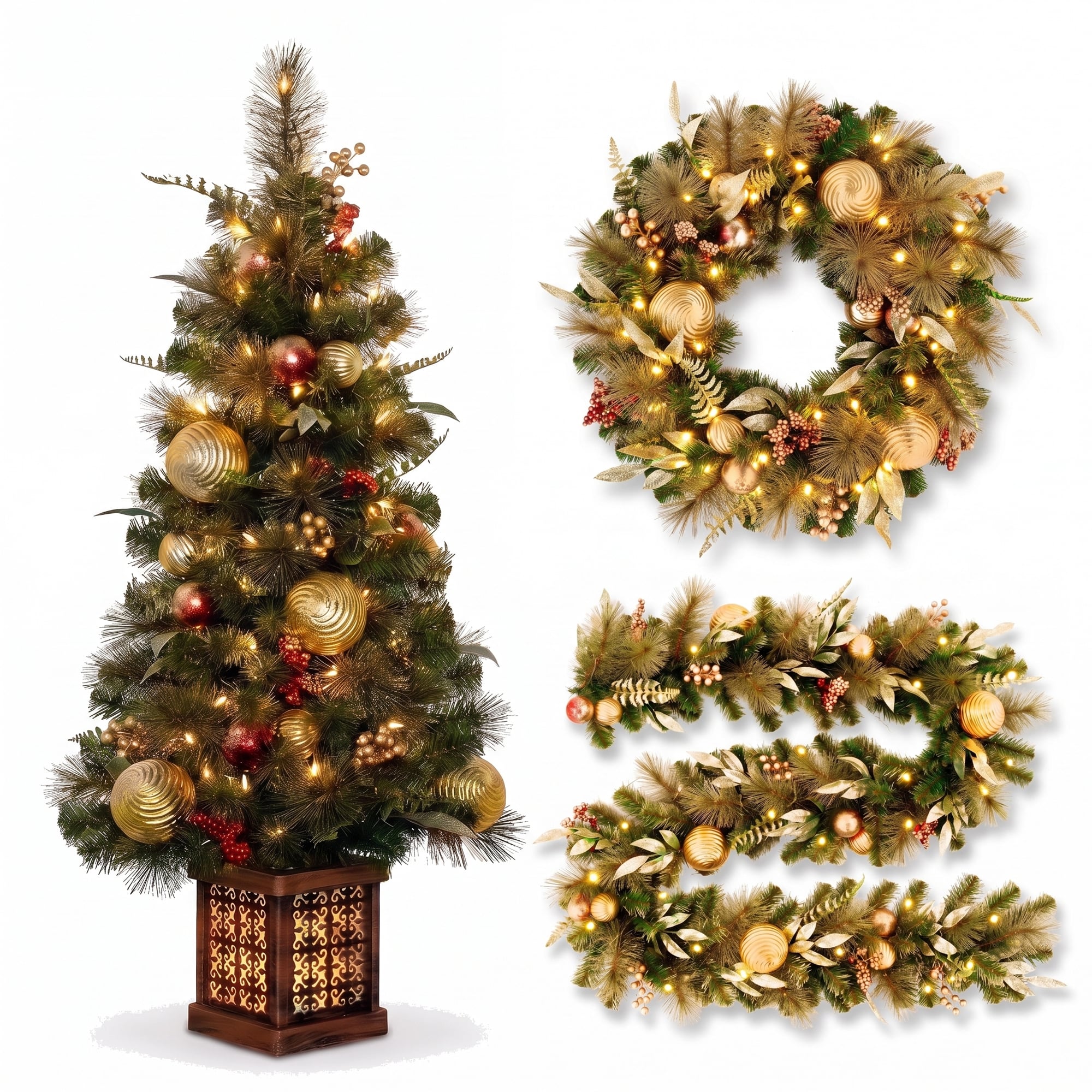 Christmas Tree Set Natural