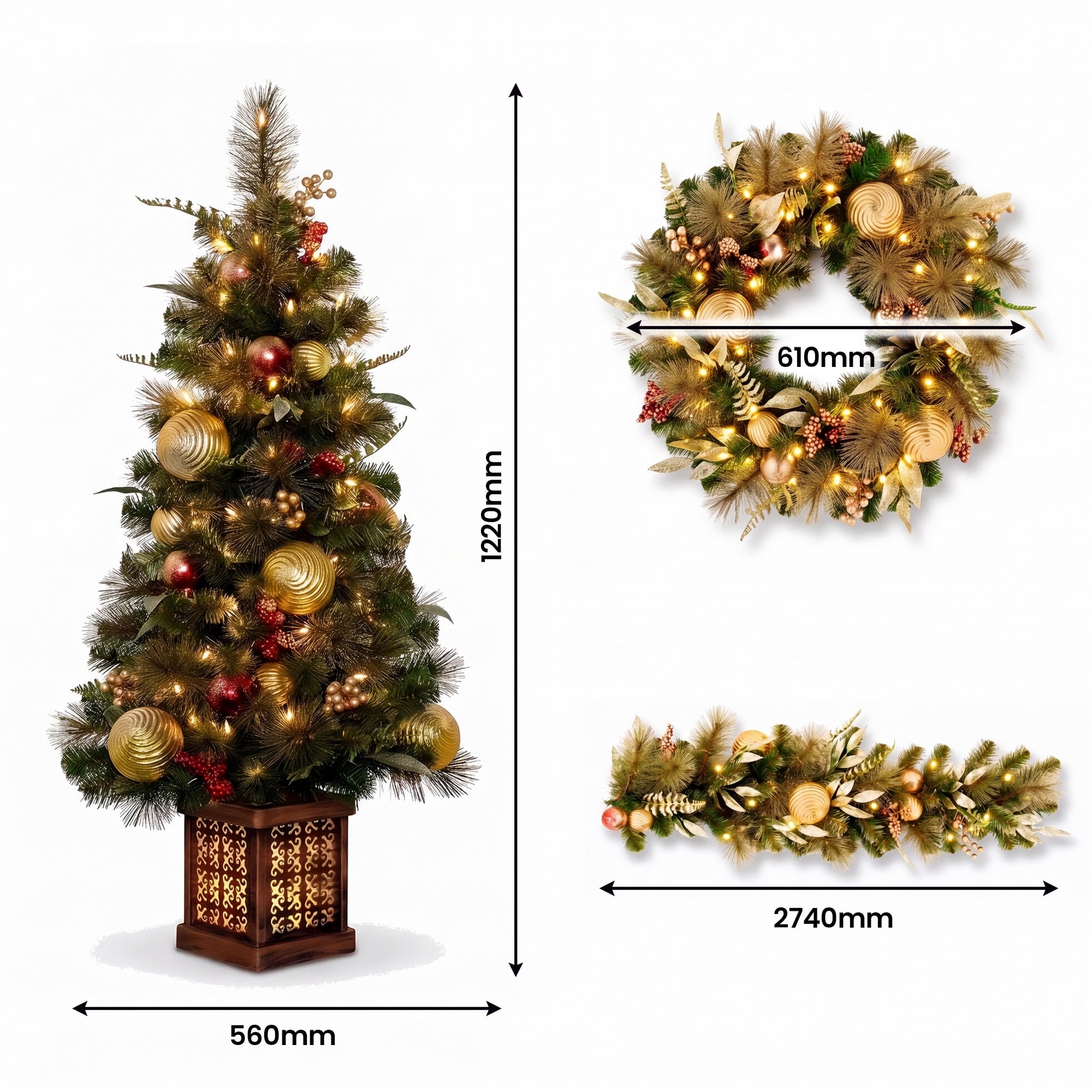Christmas Tree Set Natural