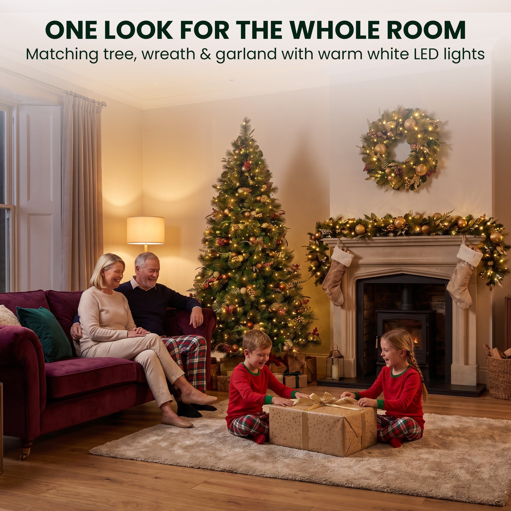 Deluxe Pre Lit Tree Set