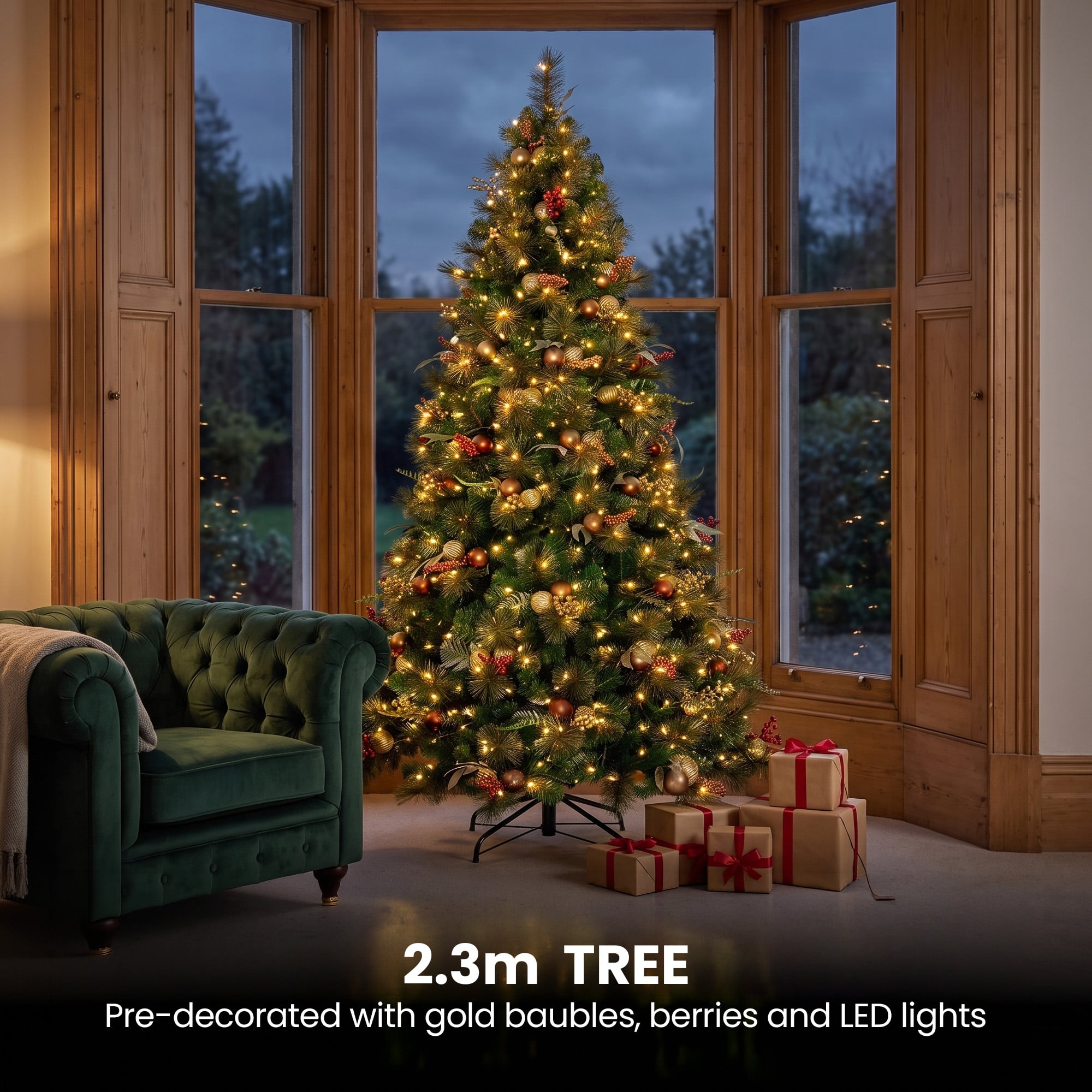 Deluxe Pre Lit Tree Set