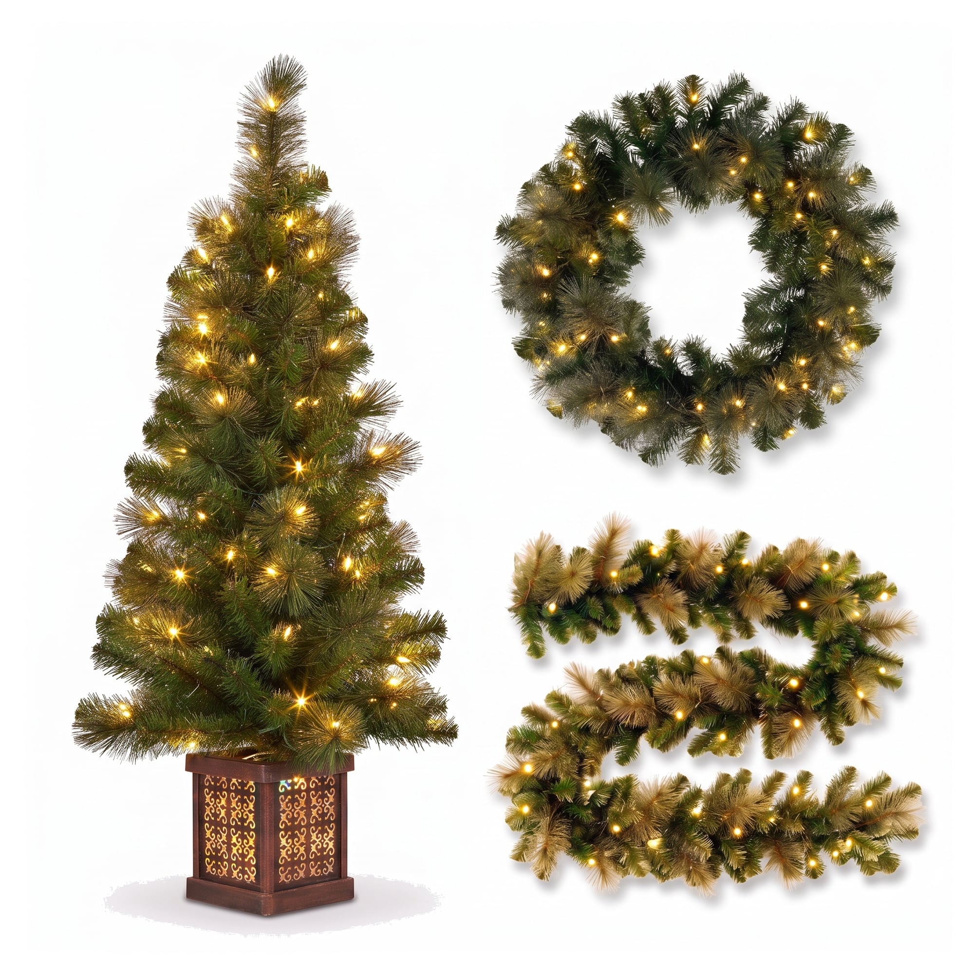 Gold Christmas Tree Set