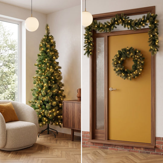 Gold Christmas Tree Set Slim