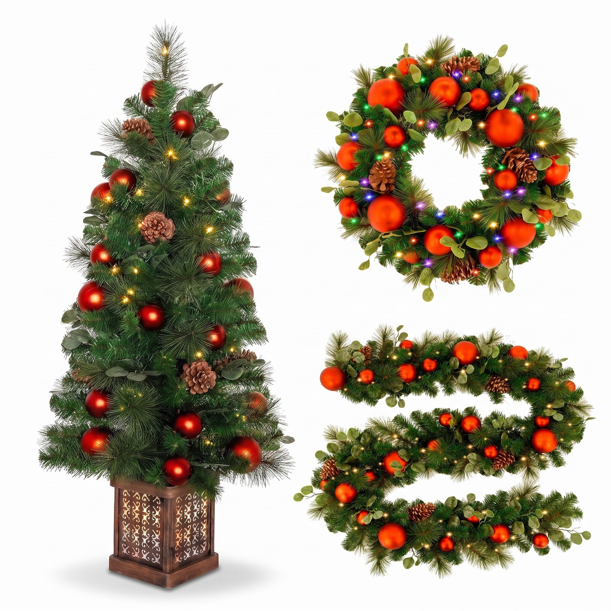 Christmas Tree Set 1.2m Potted