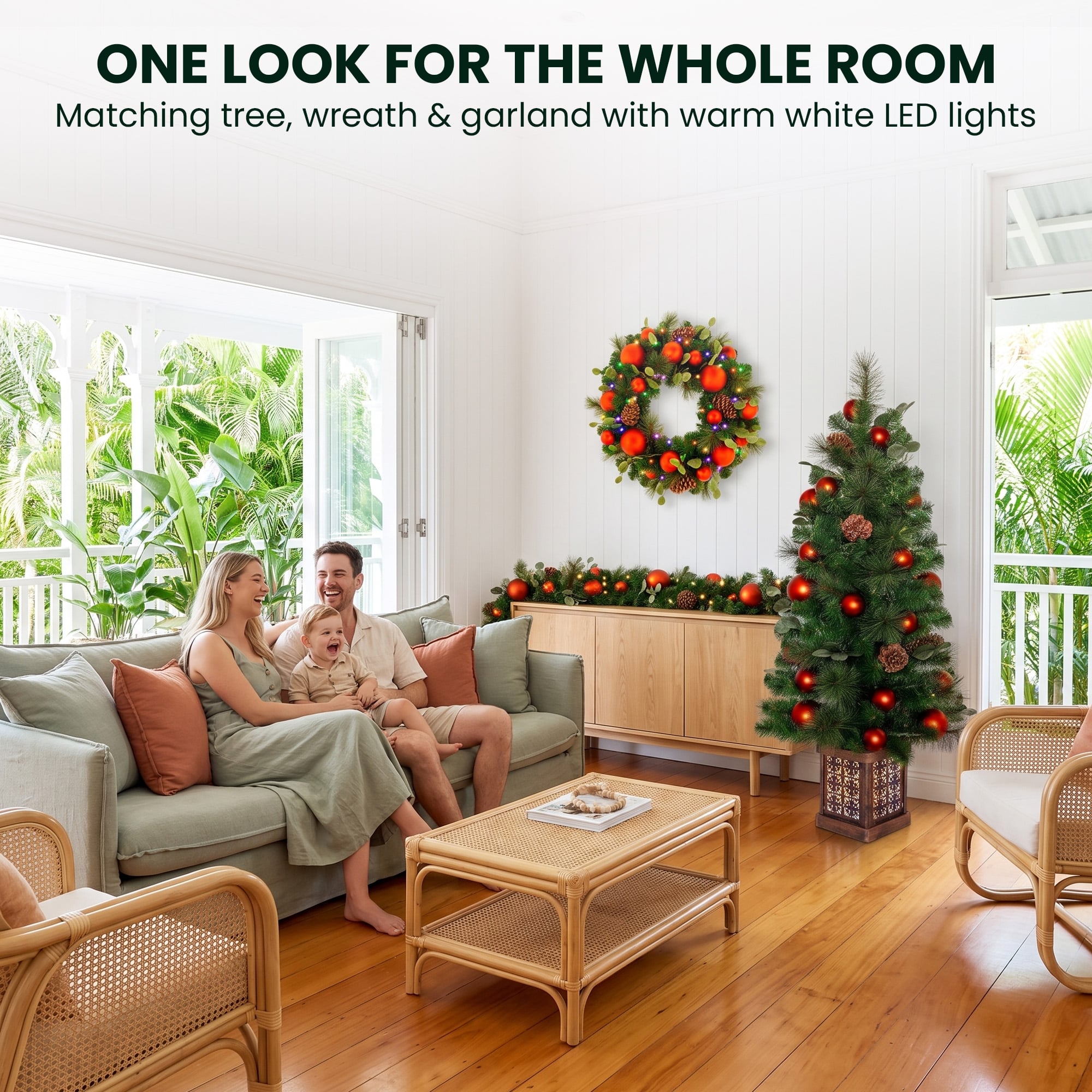 Christmas Tree Set 1.2m Potted