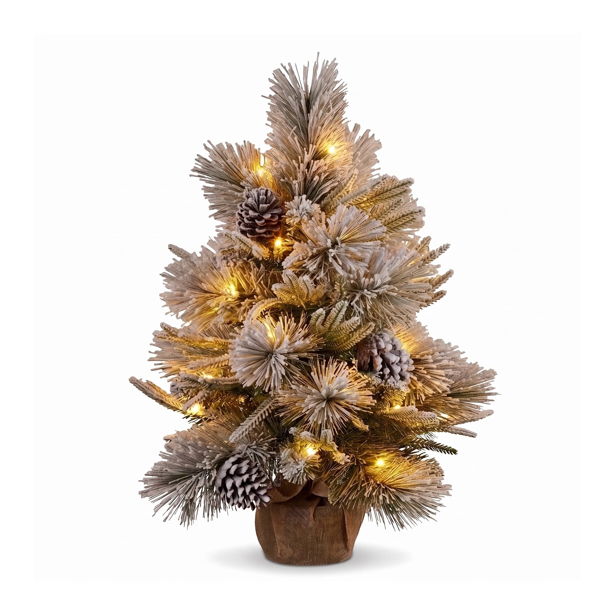 Snow Potted Tree Natural Decor