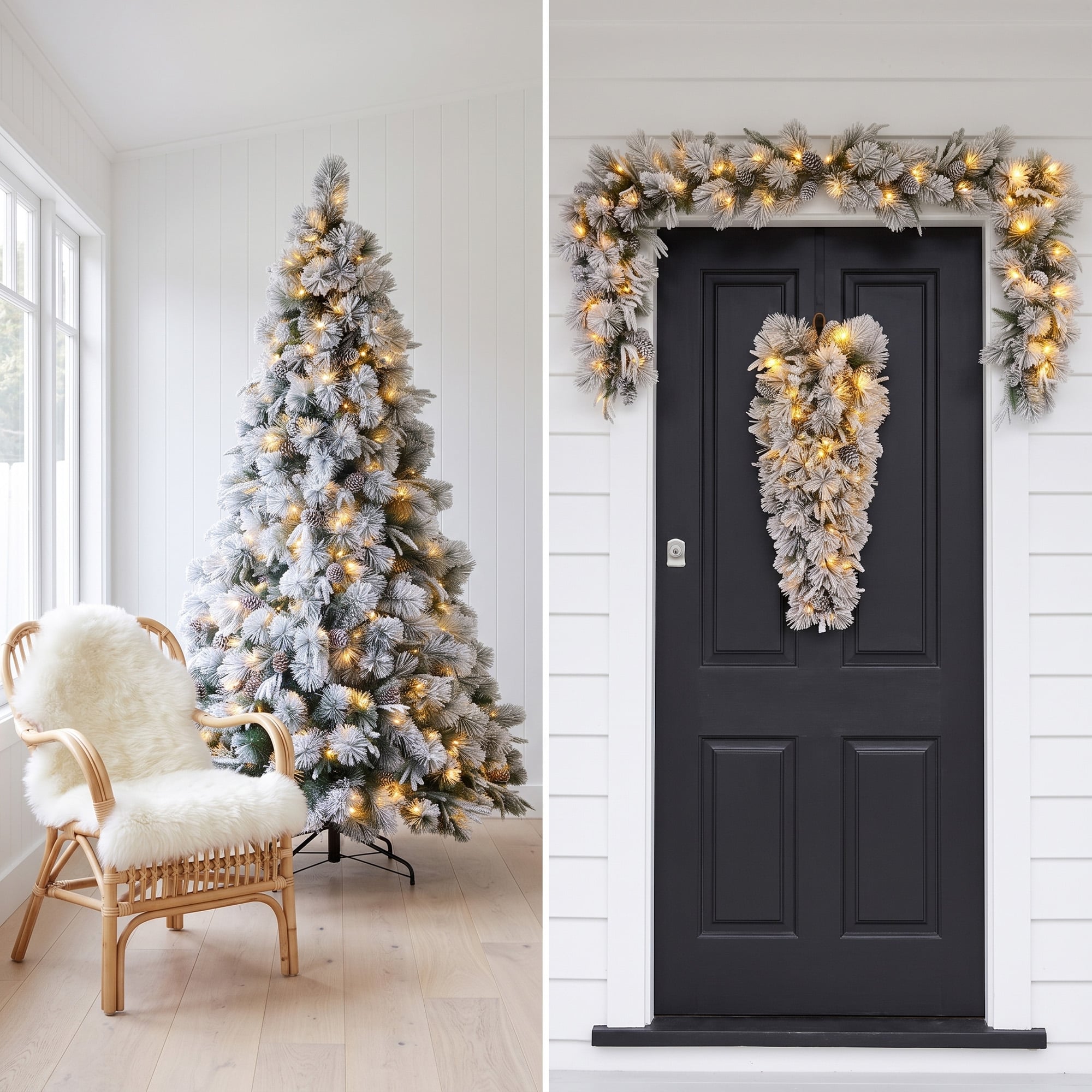 Alpine Snow Christmas Set White single