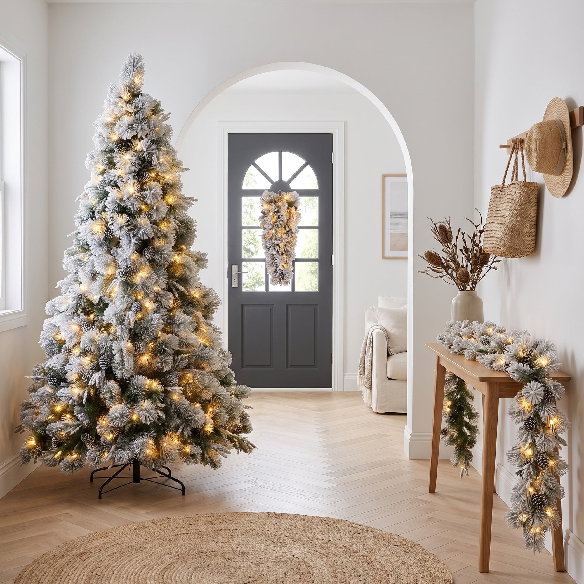 Alpine Snow Christmas Set White single
