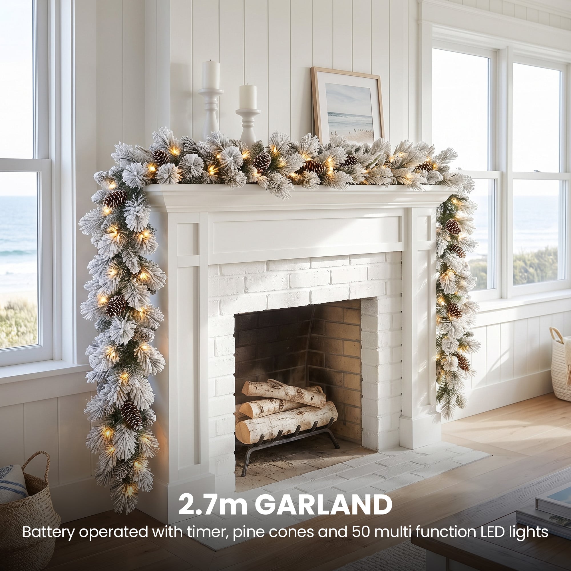 Alpine Snow Christmas Set White single