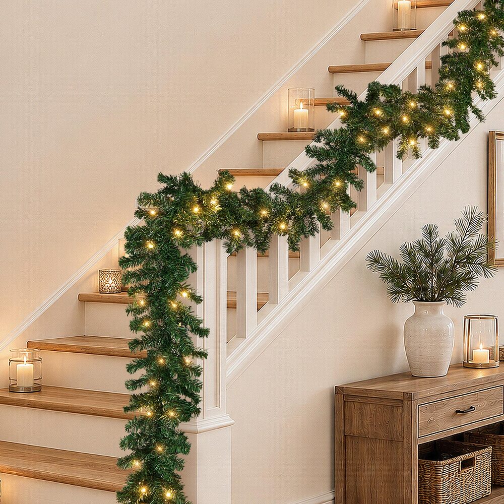 Christmas Garland Green Pre Lit