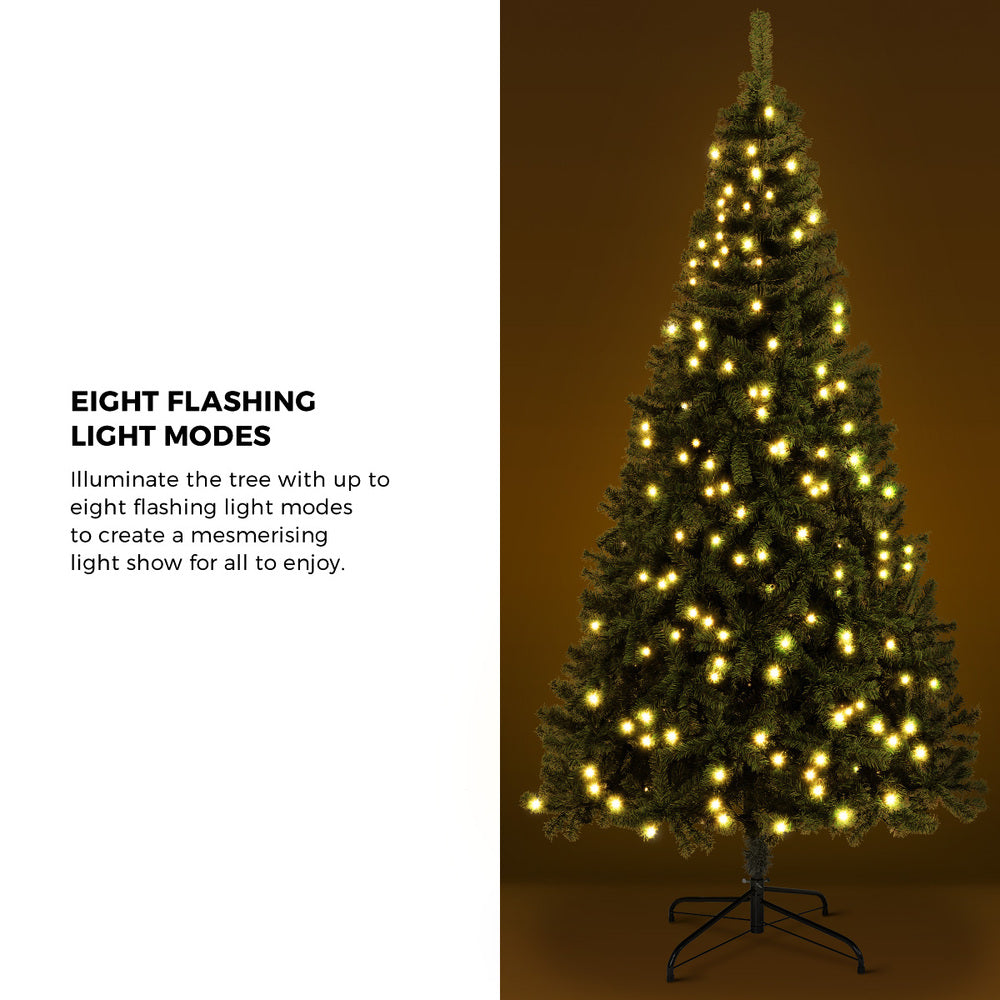 LED Christmas Tree 1.5M & 2.7 5FT Green 445 Tips Fibre Optic Lights Holiday
