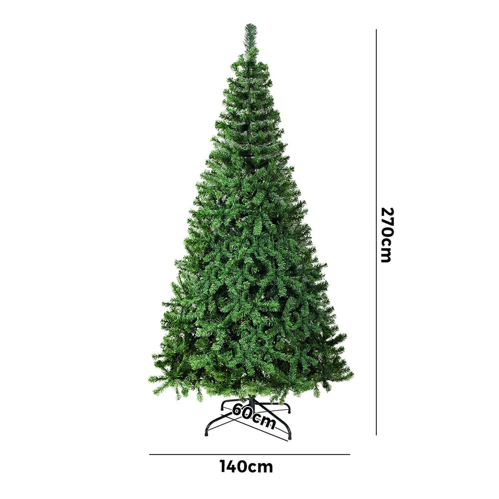 Christmas Tree 2.7M 9FT Green 1708 Tips Full Artificial Holiday Decor