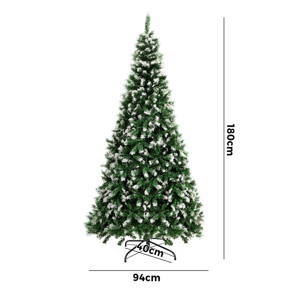 Christmas Tree Snow Flocked Xmas Decorations Home Decor Green