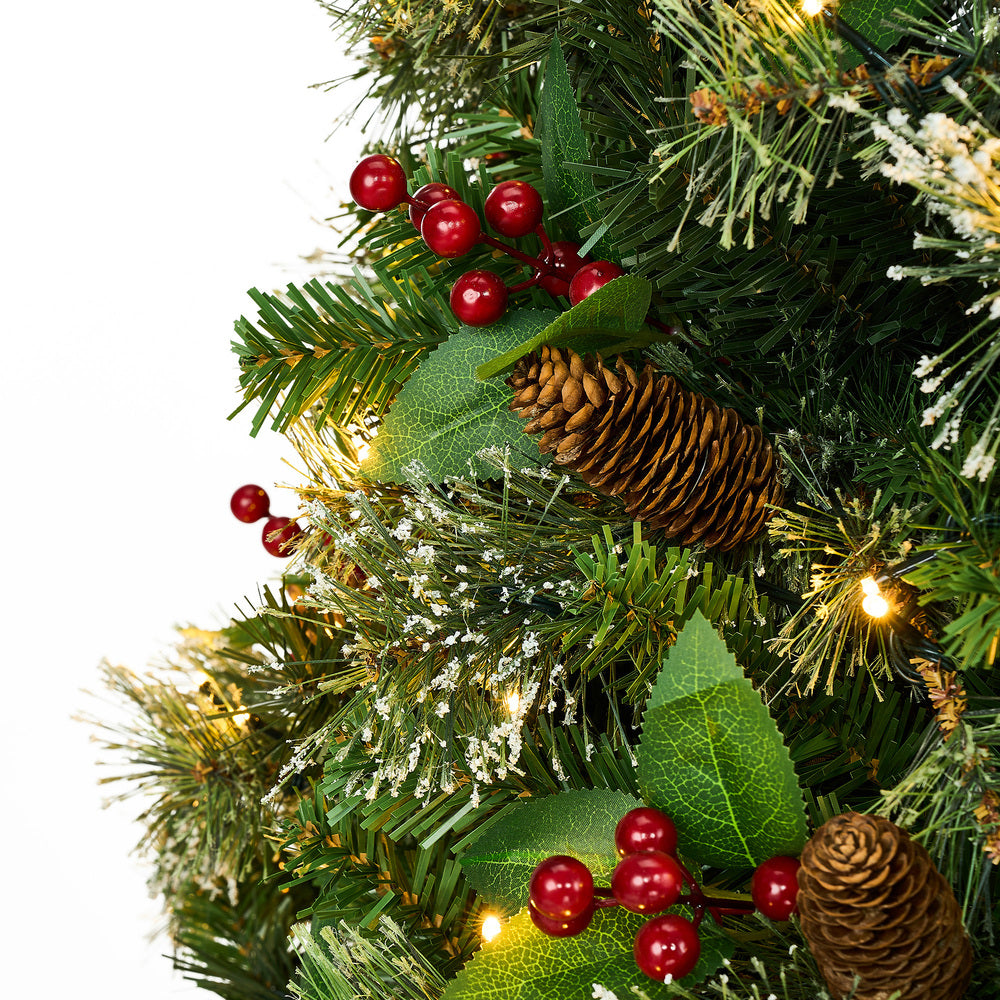 LED Christmas Tree 1.8M 6FT with Lights Ornaments Green